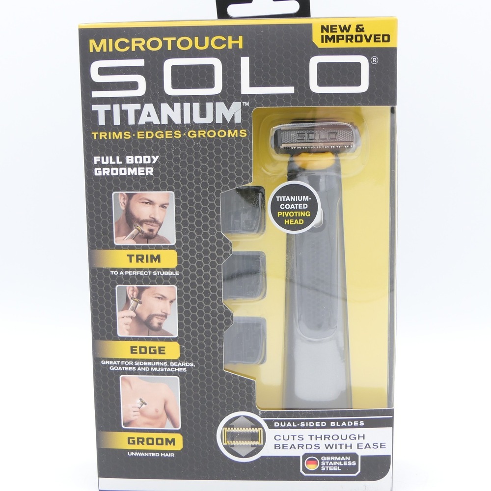 MicroTouch Solo Titanium Full Body Groomer - Trim, Edge, Groom w/ Pivoting Head